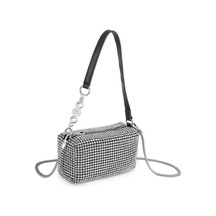 Nas Bag Kadın Çapraz Çanta Diamond Serisi Gümüş Zincir Detaylı Şık Çanta Gümüş