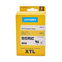 Dymo Xtl, Çok Amaçlı Vinil 54 Mm X 7 Mt , Sarı/siyah - 1868775