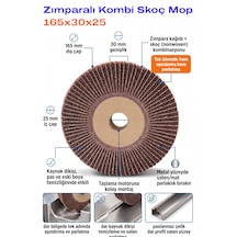 165x30x25 Kombi Mop Zımpara 1 Adet Taşlama Motoru Uyumlu Satine Disk
