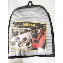 2,li Oto Koltuk Kılıfı Minder Alkantra Kumaş Gri Renk Kabartmalı