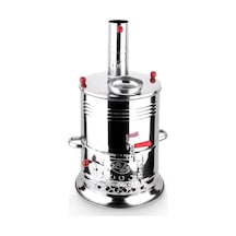 Zarif İş Çift Musluk 8 L Semaver Inox
