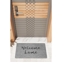 Rugmood Modern Dijtal Baskı Gri Welcome Home Kapı Önü Paspası Kapı Önü Paspası Çok Renkli