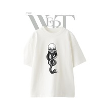Thewert Dark Mark Tasarım Baskılı Ünisex Beyaz Oversize T-shirt