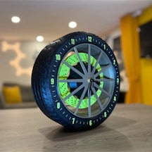 Turbo Zamanlayıcı 3d Baskı Spor Araba Lastik Ve Fren Diskli Masa Saati 20x20 Cm