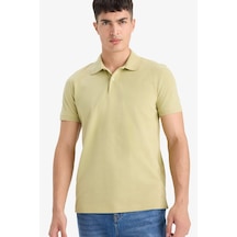 DeFacto %100 Pamuk Slim Fit Dar Kesim Polo Yaka Kısa Kollu Pamuklu Nakışlı Pike Tişört E2633AX25SMKH517