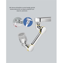Ilkeshop Esnek 1080 Musluk Başlığı 3 Eklemli Hareketli Su Modlu Lavabo Aparatı