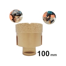 Mermer Granit Panç M14 Fayans Beton Karot 100mm Sarı Elmas Delme