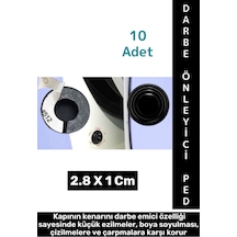 Kendinden Güçlü Yapışkanlı Çarpışma Aşınma Çizik Darbe Gürültü Önleyen Oto Kapı Koruyucu Ped 10 Adet