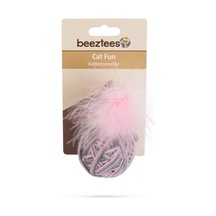 Hnrlıshp Beeztees Kedi Oyuncağı, Top Tüylü, Yün, Pembe Ve Gri, 5cm