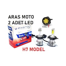H7 Photon Fanlı Xenon Led Beyaz Ampül H7 12-24 V Duo Soğutucu Fan