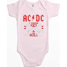 Zepplin Giyim Ac Dc Wanna Pembe Bebek Body Zıbın