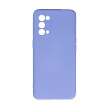 Oppo Reno 5 Kılıf Nano İçi Kadife Silikon - Lila -