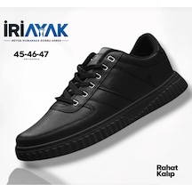 İriayak Büyük Numara 40-47 / Rahat Taban Casual Ayakkabı/ Erkek - Günlük Kullanıma Uygun Siyah
