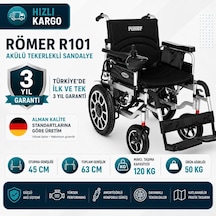Römer Akülü Tekerlekli Sandalye Katlanabilir, Çelik Şase Ve Elektromanyetik Fren Sistemli R101