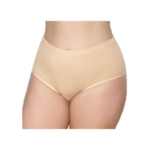 6'lı Kadın Bato Külot Geçme Lastik-gümüş 3040-3041 Bej