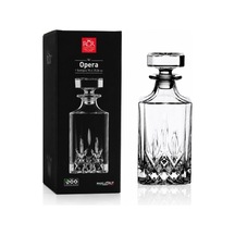 Perlotus Opera Luxion Kristal Viski Karafı 750 Ml Kapaklı İtalyan Tasarım Dekanter Şişe