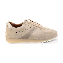 Bambi Bej Hakiki Deri Erkek Sneaker E01811042702