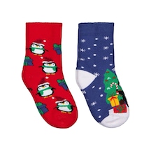 Civil Baby Penguen Havlu 6-18 Ay 2'li Bebek Kız Çorap Set - Standart