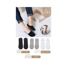 Kral Socks Unisex Düz Desenli 6 Çift Pamuklu Terletmez Babet Çorap Beyaz