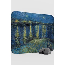 Van Gogh Ren Nehrinde Yıldızlı Gece V5 48x40 Xl Gaming Kauçuk Kaymaz Taban Mouse Pad Fare Altlığı