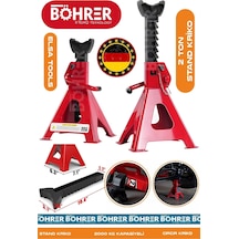 Alman Böhrer Hb0415t Red 2 Ton Oto Araç Araba Kaldırma Sabit Tutma Kriko Standı - Tekli