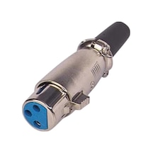 Powermaster Pm-10469 Metal Gövdeli 3 Pin Canon Xlr Dişi Jack Fiş