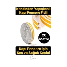Pvc Doğrama Pencere Fitili İzolasyon Bandı Kendinden Yapışkanlı Beyaz Kauçuk Yalıtım Bant 2x10 20 Mt