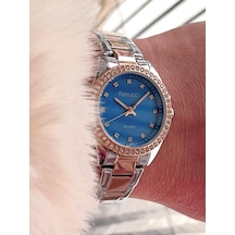 Ferrucci Fc63406 Zirkon Taşlı Minimal Kasa Çelik Kordon&kasa Kadın Kol Saati+bileklik Gümüş - Rose Gold