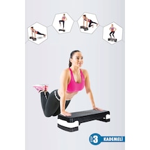 Spor Byfit 3 Kademeli Kaymaz Taban Fitness Egzersiz Step Tahtası