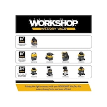 Workshop Islak/kuru Vacs 1 7/8 İnç Auto Başlık Wet Dry Shop İçin Vakum, Ws25003a