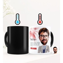 Kişiye Özel Baba Karikatürlü Sihirli Kupa Bardak