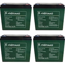 Yiğit 12 V 24 Ah Elektrikli Bisiklet Aküsü 4'lü Set