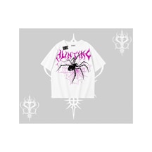 Tarzsokak Beyaz Oversize Tişört Autumn Spider
