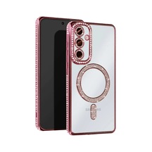Ilkeshop Newface Samsung Galaxy Uyumlu S25 Edge Joke Simli Magneticsafe Kılıf - Pembe