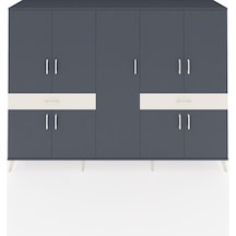 Hyperion Dolap 12 Raflı 2 Çekmeceli 8 Kapaklı 220x44x163 Antrasit Antrasit-antrasit/aytaşı Hyperion Dolap 12 Raflı 2 Çekmeceli 8 Kapaklı 220x44x163 Antrasit Antrasit-antrasit/aytaşı