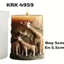 Zürafa Ailesi Silikon Kalıp