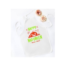 Bk Gift Happy Halloween Tasarımlı Beyaz Mutfak Önlüğü-8