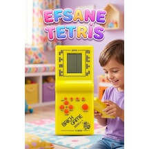 Pilli Sesli 9 Butonlu 9999 İn 1 Renkli Nostaljik Tetris Eğitici Ve Eğlenceli Oyuncak El Konsolu