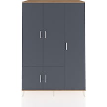 Kronos Dolap 7 Raflı 5 Kapaklı Tek Askılı 132x59x195 Çam-antrasit/çam Antrasıt/atlas Çam Kronos Dolap 7 Raflı 5 Kapaklı Tek Askılı 132x59x195 Çam-antrasit/çam Antrasıt/atlas Çam