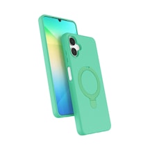 Samsung Galaxy A06 Regal Magsafe Standlı Kapak - Yeşil Düz Renkli