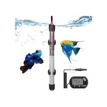 Dofolink Akvaryum Otomatik Isıtıcı Ve Termometre Seti - 200w Avrupa Şarjı, 20-34 C Ayarlanabilir, Tamamen Sucan, Su Sicaklığını Sabit Tutar