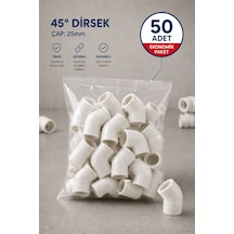 Dizayn 25 45 Dirsek, Pprc 45 Derece Dirsek 25 Mm 50 Adet Pn25 Temiz Su Tesisat Boru Ek Parçası