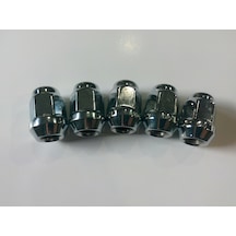 Somun 1/2"-20 Unf Diş Ing.-Usa Tekerlek Somunu Aa=19 MM Boy=30 MM 5 Adet Krom Kaplı Somun