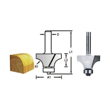 Makita D-48337 Freze Rulmanlı Yuvarlak Profil Bıçağı Çift Bıçak