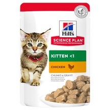 Hill's Tender Chunks Kitten Tavuklu Pouch Yavru Kedi Maması 12 x 85 G