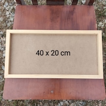 40x20cm Beyaz Ahşap Çerçeveli Pano Camsız - Arkalık Sabit