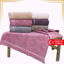 Bilmar Bukle Jakarlı Saçaklı Gonca Desenli El Ve Yüz Havlusu 50 X 90 Cm X 6 Adet Çok Renkli