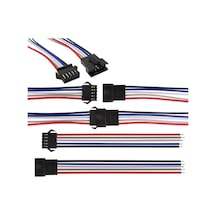 SANEC 2,5MM JST SM 5PİN SİYAH SEYYAR KABLOLU KONNEKTÖR DİŞİ ERKEK TAKIM 10CM+10CM - 0,50MM