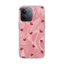 Xiaomi Redmi 15c  Kılıf Pink Heart Silikon Kılıf Kırmızı