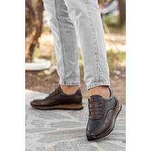 D0315 Günlük Ortopedik Erkek Klasik Garantili Ayakkabı Kahverengi